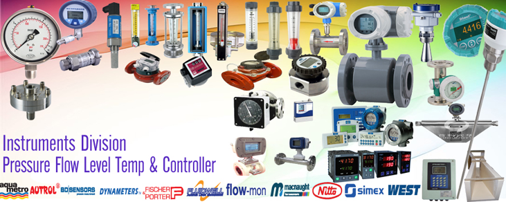 Instruments >Pressure,Flow,level,Temp,Controller,Dewpoint sensor,Cabinet Cooling.